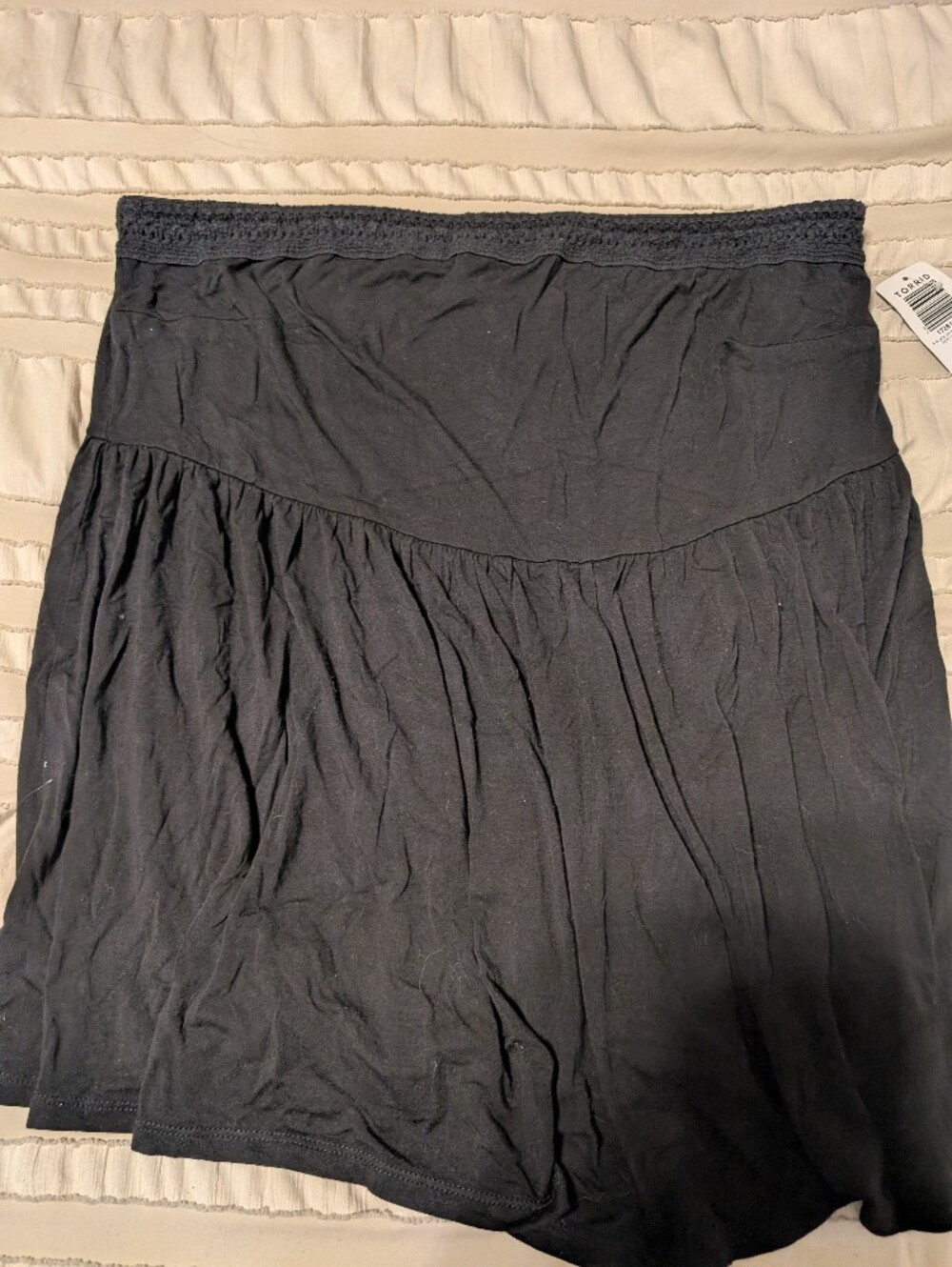 torrid Black Tank Top with Gathered Waist Detail Strapless